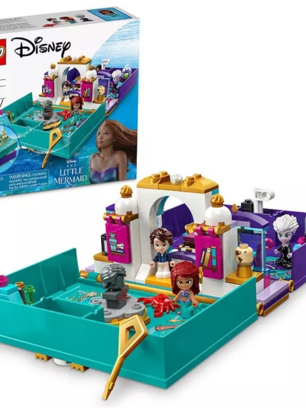 Disney Little Mermaid Building Set - Teal, Purple, White & Gold